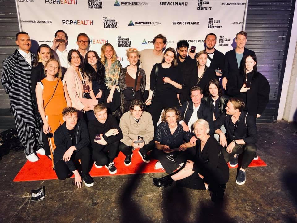 Students and staff from Berghs at the One Show 2018