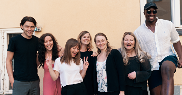 Victor Lindkvist, Mikaela Sandström, Sara Sällberg, Sanna Gustavsson, Nathalie Blücher, Denise Nyberg och Lamin Ceesay