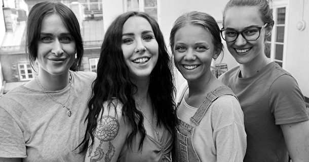 Emelie Svensson, Mikaela Sandström, Disa Hein och Lisa Liljenberg